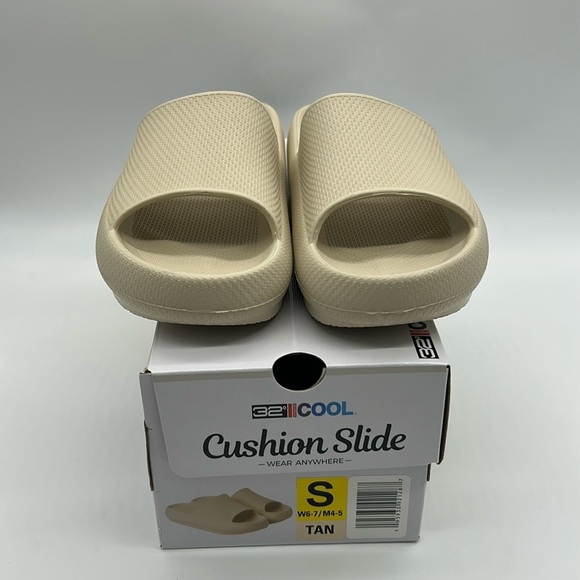 2361- 32 Degrees Cool Cushion Slide Sandals Tan Size S (W6–7) NWT - Picture 5 of 10